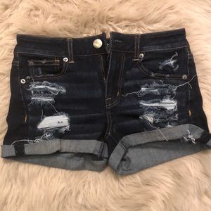 AE high rise shortie denim